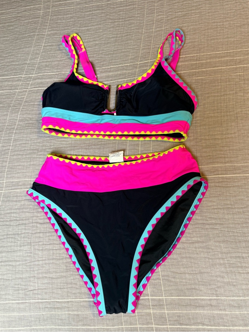 Womens color block bikini